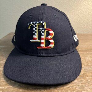 New Era Tampa Bay Rays 59FIFTY 4th Of July Navy Blue Hat (Men’s Size 7 1/4)